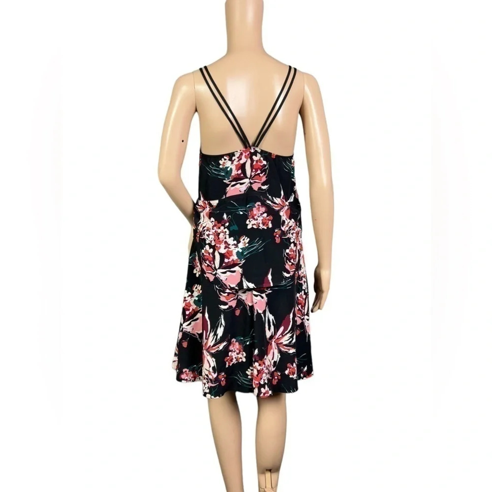 Derek Lam Crosby 10 Athleta Dress Womens Size XS  Black Floral Lily Nolita - Picture 4 of 10